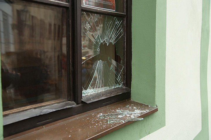 A2B Glass are able to board up broken windows while they are being repaired in Hucknall.